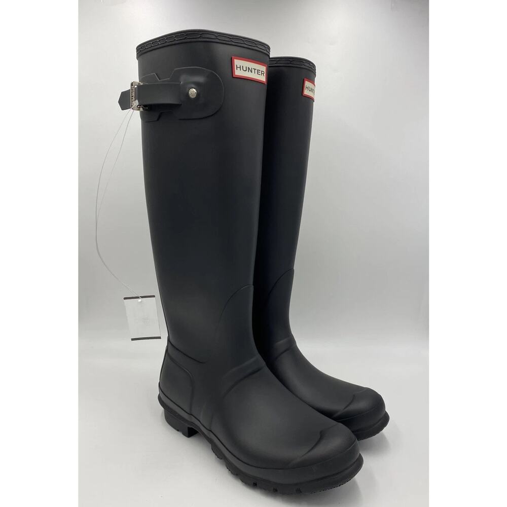 NEW Hunter Original Tall Waterproof Rain Boots Black Women's 9 M WFT1000RMA